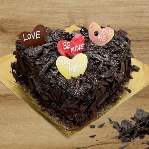 1Kg Heartshape Chocolate Truffle Cake - Buy Now
