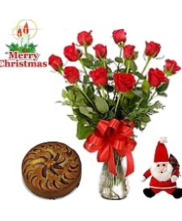 Christmas Special Flower & Plum Cake