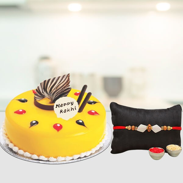 Delicious Cake with Rakhi (note : no. of rakhi can be customise)