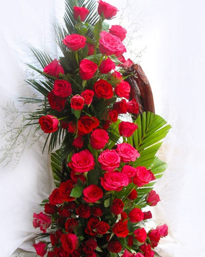 Tall Arrangements of 50 Roses