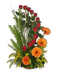 Arrangements Of 12 Red Roses And 6 Gerberas