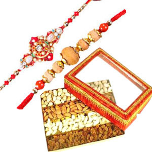 Rakhi with Dry Fruits