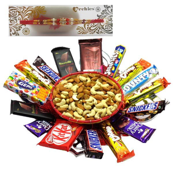 Rakhi with Chocolates Hamper