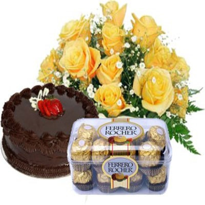 ROSES, ROCHER N CAKE COMBO