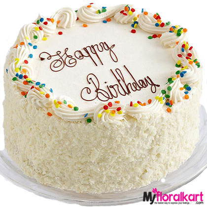 WHITE SPONGE BIRTH DAY CAKE