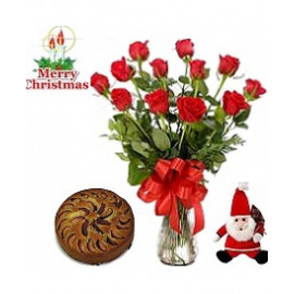 Christmas Special Flower & Plum Cake