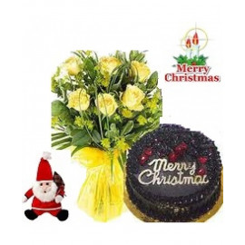 Christmas Special Yellow Roses Combo