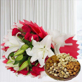 Asiatic Lily Roses n Dryfruits