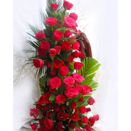 Tall Arrangements of 50 Roses