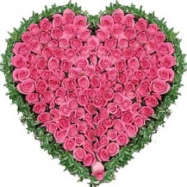 Heart Shape Pink Roses