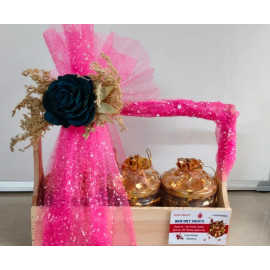 Pine Wood Tray with Dryfruits