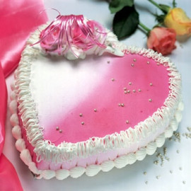 Heart Shape Strawberry Cake