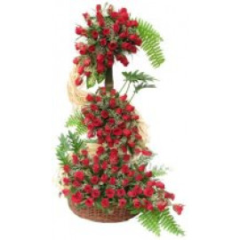 Tall Arrangements of 100 Red Roses