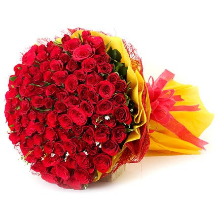 100 Red Roses Bunch