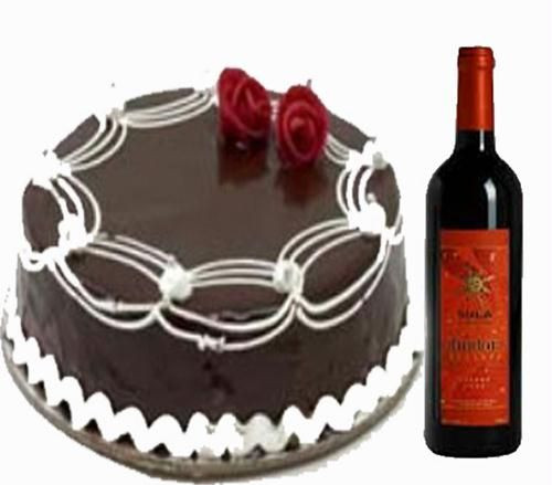 1 kg Chocolate Cake with Sula wine 