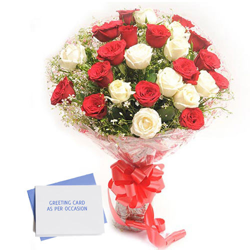 Flowers with Greeting Card