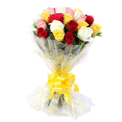 10 mix colour roses