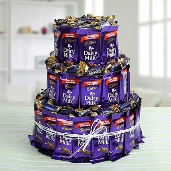 Sweet Dairy Milk Chocolate & Eclairs Chocolate Tower 