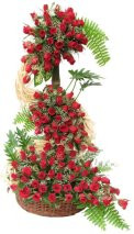 Tall Arrangements of 100 Red Roses