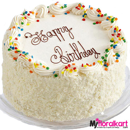 The White Sponge Birth Day Cake 1.5kg